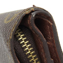 ルイヴィトン LOUIS VUITTON コンパクトジップ M61667 モノグラム モノグラムキャンバス 二つ折り財布 ゴールド金具 茶