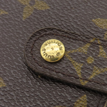 ルイヴィトン LOUIS VUITTON コンパクトジップ M61667 モノグラム モノグラムキャンバス 二つ折り財布 ゴールド金具 茶