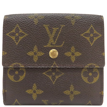 ルイヴィトン LOUIS VUITTON ポルトモネ ビエ カルトクレディ M61652 モノグラム モノグラムキャンバス 二つ折り財布 ゴールド金具 茶 Wホック財布