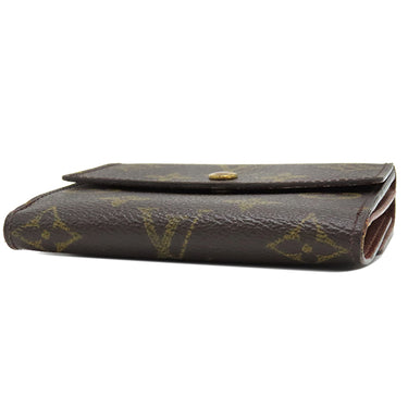 ルイヴィトン LOUIS VUITTON ポルトモネ ビエ カルトクレディ M61652 モノグラム モノグラムキャンバス 二つ折り財布 ゴールド金具 茶 Wホック財布