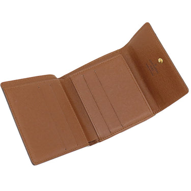 ルイヴィトン LOUIS VUITTON ポルトモネ ビエ カルトクレディ M61652 モノグラム モノグラムキャンバス 二つ折り財布 ゴールド金具 茶 Wホック財布