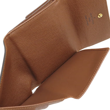ルイヴィトン LOUIS VUITTON ポルトモネ ビエ カルトクレディ M61652 モノグラム モノグラムキャンバス 二つ折り財布 ゴールド金具 茶 Wホック財布