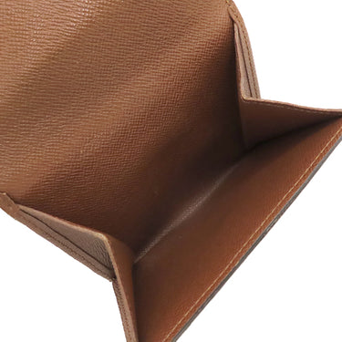 ルイヴィトン LOUIS VUITTON ポルトモネ ビエ カルトクレディ M61652 モノグラム モノグラムキャンバス 二つ折り財布 ゴールド金具 茶 Wホック財布