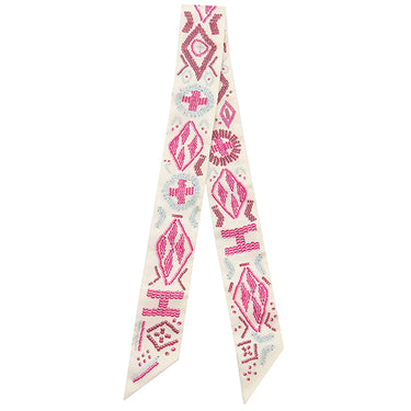 エルメス HERMES ツイリー クレーム×フランボワーズ×アルジル シルク スカーフ 【KELLY EN PERLES/ケリーアンペルル】