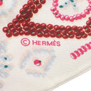 エルメス HERMES ツイリー クレーム×フランボワーズ×アルジル シルク スカーフ 【KELLY EN PERLES/ケリーアンペルル】