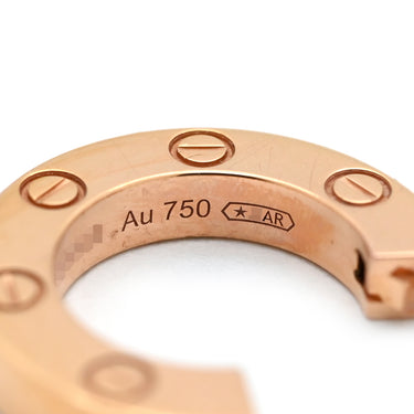 カルティエ Cartier ラブ LOVE 片耳ピアス CRB8301422 ピンクゴールド K18PG ピアス Au750 18K 18金 シングルピアス オーバルシェイプ