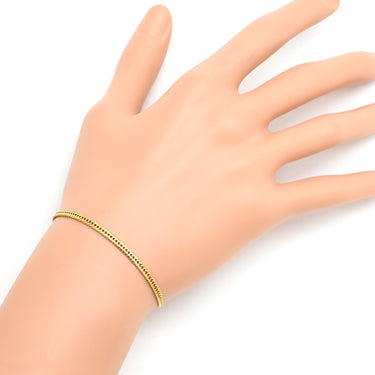 喜平 KIHEI アンクレット K18 18金 23.3cm 5.1g 6面 ダブル Ｗ イエローゴールド K18YG ブレスレット 造幣局検定マーク ショッピングローン対応していません