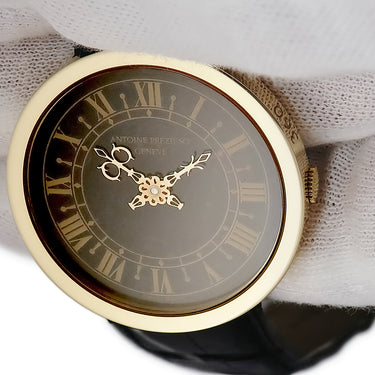 腕時計 アントワーヌ プレジウソ ANTOINE PREZIUSO シエナ 1360 自動巻き メンズ K18YG無垢 ブラック 黒 大理石 シースルーバック 限定