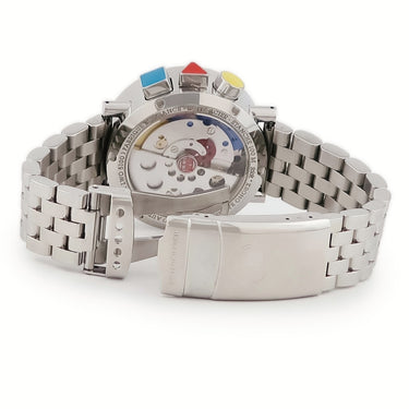 腕時計 アランシルベスタイン ALAIN SILBERSTEIN クロノバウハウス デイデイト KB7X02 自動巻き メンズ ブラック クロノグラフ 限定