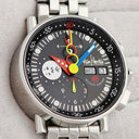 腕時計 アランシルベスタイン ALAIN SILBERSTEIN クロノバウハウス デイデイト KB7X02 自動巻き メンズ ブラック クロノグラフ 限定