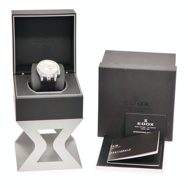 腕時計 エドックス EDOX グランドオーシャン デイト 80080-3-AIN 自動巻き メンズ シルバー オフセンター ローマン