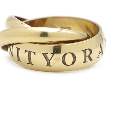 カルティエ Cartier トリニティ 1998年クリスマス限定 ホワイトゴールド K18WG #46(JP6) リング 指輪 3連 5.5号