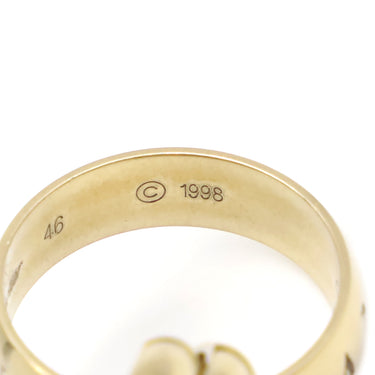 カルティエ Cartier トリニティ 1998年クリスマス限定 ホワイトゴールド K18WG #46(JP6) リング 指輪 3連 5.5号