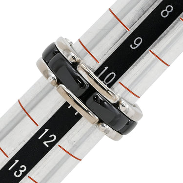 シャネル CHANEL シャネル ウルトラコレクション MM J2636 ブラックXホワイトゴールド K18WG セラミック #T49(JP9) リング 指輪 黒 18K AU750 10.5号