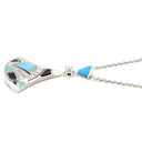 ブルガリ BVLGARI ディーヴァ ドリーム 350738 CL857130 ホワイトゴールド K18WG ダイヤモンド ターコイズ オニキス ネックレス ターコイズ トルコ石 オニキス Au750 18K 18金 パヴェ ダイヤ