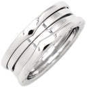 ブルガリ BVLGARI ビーゼロワン B-zero1 3バンドリング 328160 ホワイトゴールド K18WG #65(JP25) リング 指輪 750 18金 23.5号