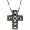 ダミアーニ DAMIANI ベルエポック S ホワイトゴールド K18WG ブラックダイヤモンド ダイヤモンド ネックレス ペンダント 750 クロス 十字架 ブルニート加工