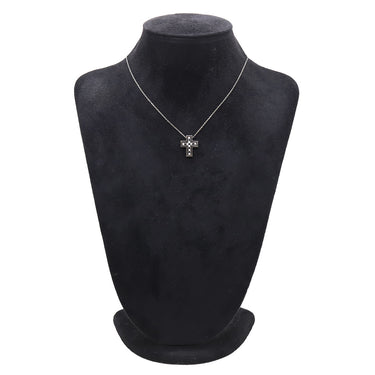 ダミアーニ DAMIANI ベルエポック S ホワイトゴールド K18WG ブラックダイヤモンド ダイヤモンド ネックレス ペンダント 750 クロス 十字架 ブルニート加工