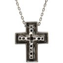 ダミアーニ DAMIANI ベルエポック S ホワイトゴールド K18WG ブラックダイヤモンド ダイヤモンド ネックレス ペンダント 750 クロス 十字架 ブルニート加工