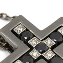 ダミアーニ DAMIANI ベルエポック S ホワイトゴールド K18WG ブラックダイヤモンド ダイヤモンド ネックレス ペンダント 750 クロス 十字架 ブルニート加工