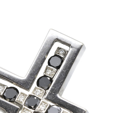 ダミアーニ DAMIANI ベルエポック S ホワイトゴールド K18WG ブラックダイヤモンド ダイヤモンド ネックレス ペンダント 750 クロス 十字架 ブルニート加工