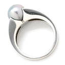 ブシュロン BOUCHERON ホワイトゴールド K18WG ダイヤモンド ブラックパール #53(JP13) リング 指輪 18K 750 18金 パヴェ 13号