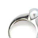 ブシュロン BOUCHERON ホワイトゴールド K18WG ダイヤモンド ブラックパール #53(JP13) リング 指輪 18K 750 18金 パヴェ 13号