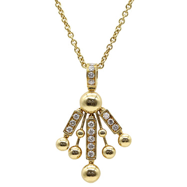 ブルガリ BVLGARI アストラーレ チェルキ イエローゴールド K18YG ダイヤモンド ネックレス BVLGARI Au750 18K ファイヤーワークス 花火モチーフ ダイヤ