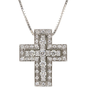 ダミアーニ DAMIANI ベルエポック S 20039535 ホワイトゴールド K18WG ダイヤモンド ネックレス ペンダント 750 18金 クロス 十字架 ダイヤモンド