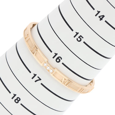 ティファニー Tiffany & Co アトラス ブレスレット 3P ダイヤ ピンクゴールド K18PG バングル AU750 18金