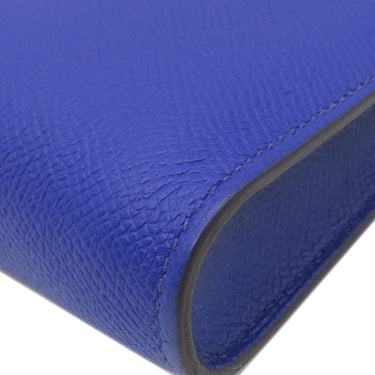 エルメス HERMES ジップタブレット ブルーエレクトリック ヴォーエプソン クラッチバッグ シルバー金具 青