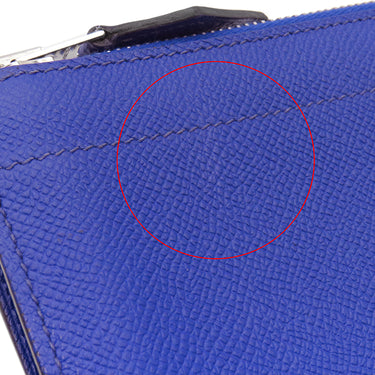 エルメス HERMES ジップタブレット ブルーエレクトリック ヴォーエプソン クラッチバッグ シルバー金具 青