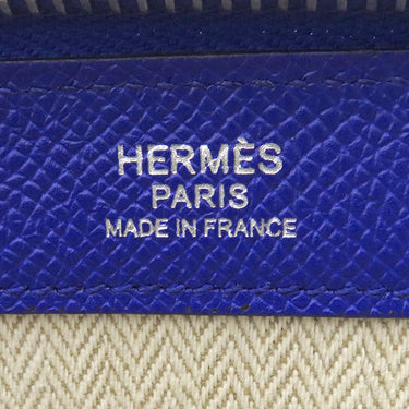 エルメス HERMES ジップタブレット ブルーエレクトリック ヴォーエプソン クラッチバッグ シルバー金具 青