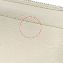 エルメス HERMES ジップタブレット べトン エバーカラー クラッチバッグ シルバー金具 オフホワイト