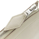 エルメス HERMES ジップタブレット べトン エバーカラー クラッチバッグ シルバー金具 オフホワイト