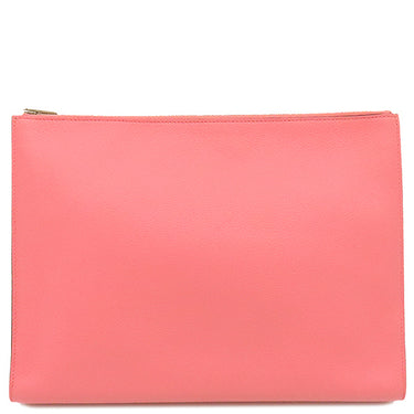 エルメス HERMES ジップアンゴー GM ローズエテ エバーカラー ポーチ シルバー金具 H金具