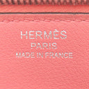 エルメス HERMES ジップアンゴー GM ローズエテ エバーカラー ポーチ シルバー金具 H金具