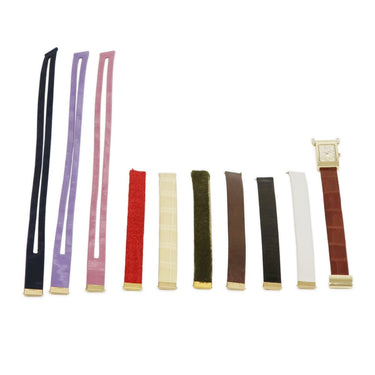 腕時計 ピアジェ PIAGET ミスプロトコール パヴェ P10110 クオーツ レディース K18YG無垢 純正ダイヤ イエローゴールド