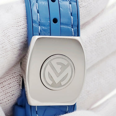 腕時計 フランクミュラー FRANCK MULLER ヴァンガード マリナー V43SCDTYTMAR ACAC 自動巻き メンズ ブルー デイト トノー トノウ