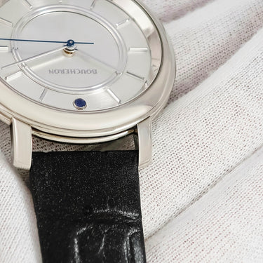 腕時計 ブシュロン BOUCHERON エピュール WA021101 自動巻き メンズ OH済 K18WG無垢 ホワイトゴールド シルバー バー シンプル