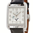 腕時計 エルメス HERMES ケープコッド GMT ナイト＆デイ CD6.910 自動巻き メンズ デイト ホワイト シルバー スクエア