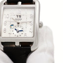 腕時計 エルメス HERMES ケープコッド GMT ナイト＆デイ CD6.910 自動巻き メンズ デイト ホワイト シルバー スクエア