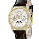 腕時計 オメガ OMEGA ルイ ブラン パーペチュアルカレンダー 5341.31.01 自動巻き メンズ K18YG無垢 アイボリー ムーンフェイズ