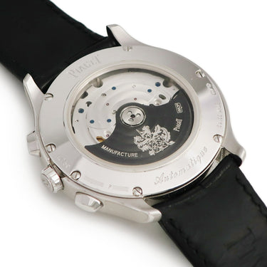 腕時計 ピアジェ PIAGET グベナー クロノグラフ G0A37113 自動巻き メンズ K18WG無垢 純正ダイヤ 2タイムゾーン デイト