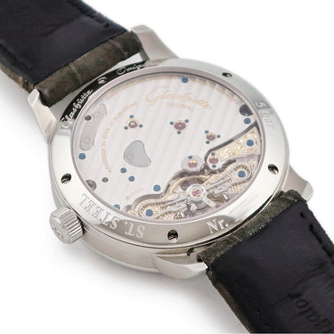 腕時計 グラスヒュッテ オリジナル GLASHUTTE ORIGINAL パノリザーブ 1-65-01-23-12-04 手巻き メンズ 新品同様 パノラマデイト オフセンター