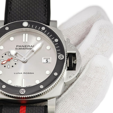 腕時計 パネライ PANERAI サブマーシブル クアランタクアトロ ルナ ロッサ PAM01681 AA番 自動巻き メンズ AA番 デイト シルバー 限定