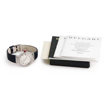 腕時計 ブルガリ BVLGARI ルチェア LVCEA LUW33C6GDLD/11 自動巻き レディース K18WG無垢 純正ダイヤ シルバー デイト