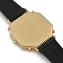 腕時計 フレッド FRED クオーツ メンズ イエローGP 5タイムゾーン GMT ゴールド アラビア オクタゴン