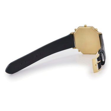 腕時計 フレッド FRED クオーツ メンズ イエローGP 5タイムゾーン GMT ゴールド アラビア オクタゴン