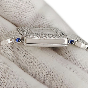 腕時計 ショパール CHOPARD クラシックダイヤモンド 10/6115-23 クオーツ レディース K18WG無垢 純正ダイヤ ホワイト 青針